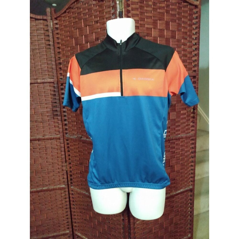 Diadora Cycling Jersey Men's Large Diadry 1/4 Zip Multicolored